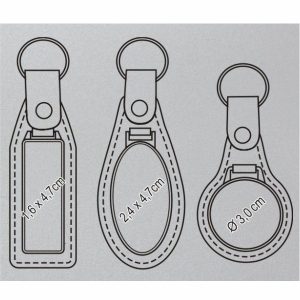 Llavero Metal Similcuero Domes Medidas