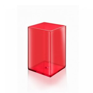 Cubo Portalapiz Rojo